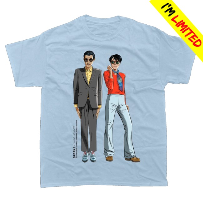 Sparks Merch Store Sparks X Jamie Hewlett T-Shirt Light Blue