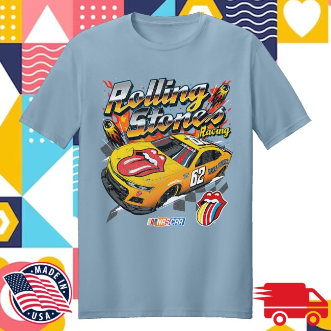 The Rolling Stones Shop Merch The Rolling Stones X Nascar Car Tongue T-Shirt