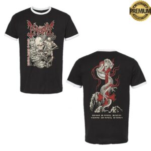The True Mayhem Merch Store Death Over Japan Ringer T-Shirt Black