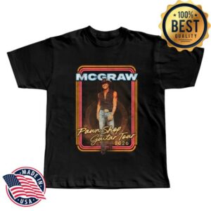 Tim Mcgraw Store Merch Pawn Shop Guitar Tour Black Dateback T-Shirt