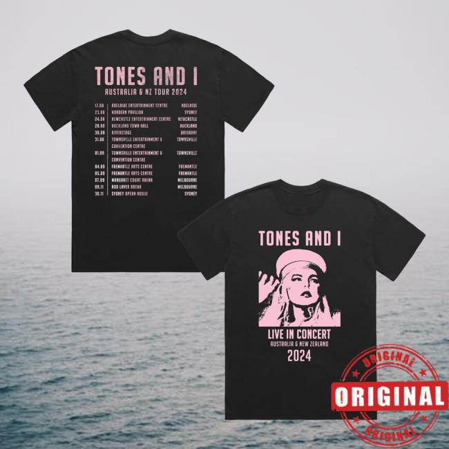 Tones And I Store Merch Faded Black Tour Tee 2 Tones And I Store Merch Faded Black Tour Tee