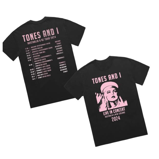 Tones And I Store Merch Faded Black Tour Tee 3 Tones And I Store Merch Faded Black Tour Tee