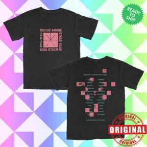 Touche Amore Merch Store Stage Four 10Th Anniversary 2026 World Tour T-Shirt Black
