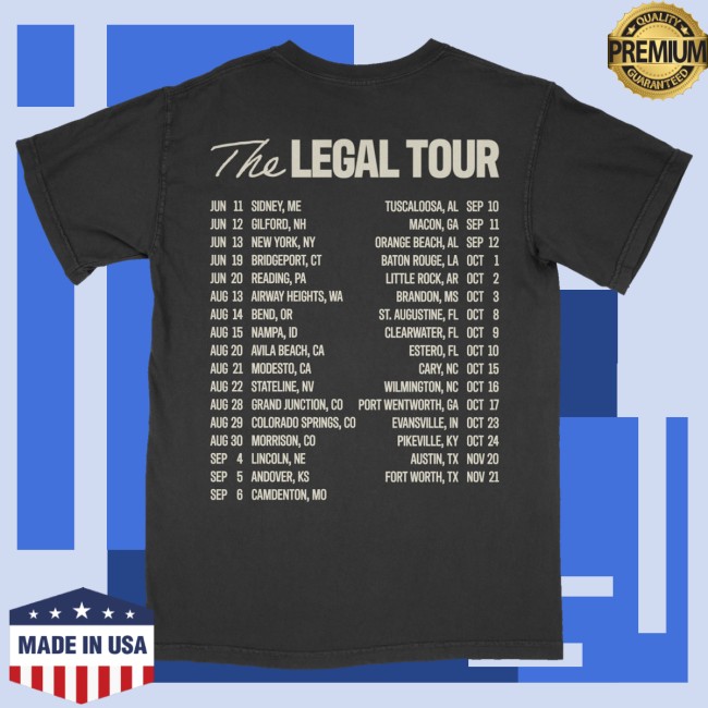 Ty Myers Merch Store Black Photo Legal Tour Tee