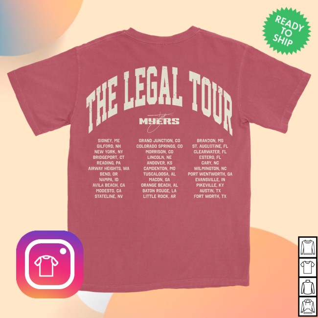 Ty Myers Merch Store Red Let Em Talk Legal Tour Tee