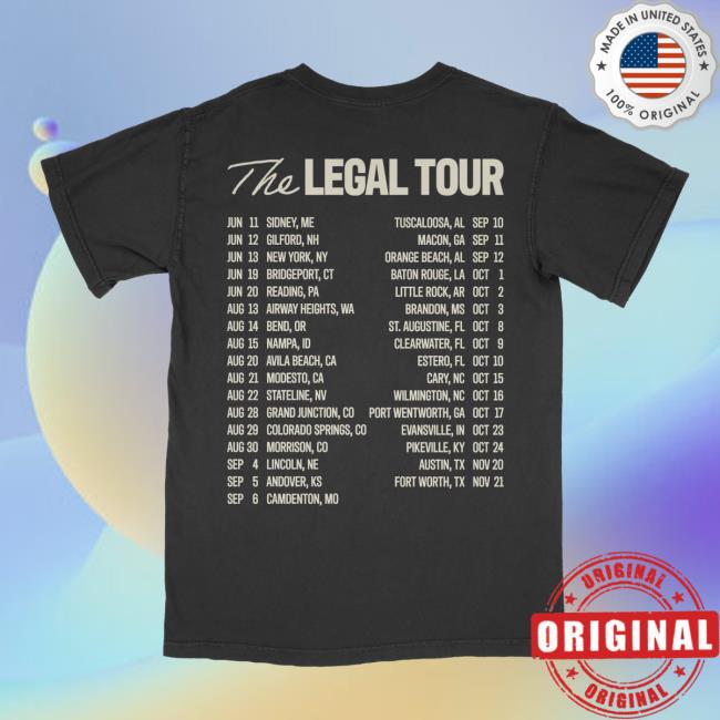 Ty Myers Store Merch Black Photo Legal Tour Tee