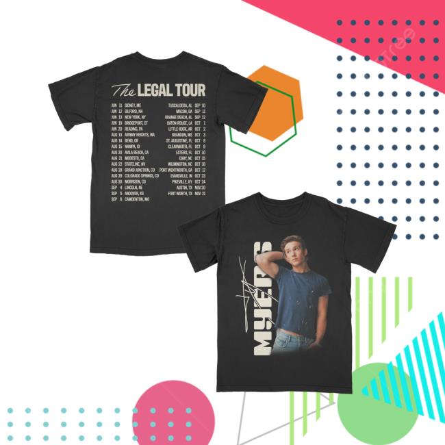 Ty Myers Store Merch Black Photo Legal Tour Tee
