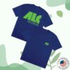 Alc Records Merch Store Nouveau Logo Pocket Tee Blue