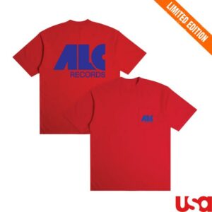 Alc Records Merch Store Nouveau Logo Pocket Tee Red