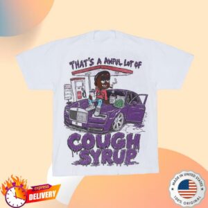Awful Lot Of Cough Syrup Merch Alocs X Chiefin Heavily Rr T-Shirt White