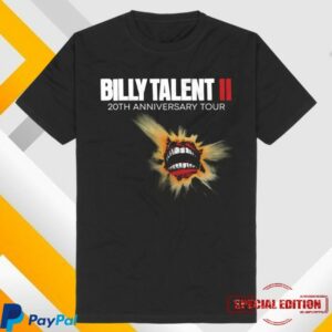 Billy Talent Store Merch 20Th Anniversary Tee Black