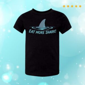 Bluegabe Merch Store Black Eat More Shark T-Shirt
