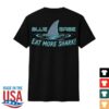 Bluegabe Merch Store Black Eat More Shark T-Shirt Adult