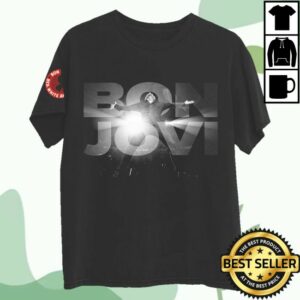 Bon Jovi Merch Shop Bright Light Photo Black T-Shirt