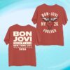 Bon Jovi Merch Shop Ny '26 Muted Red T-Shirt 2 Bon Jovi Merch Shop Ny '26 Muted Red T-Shirt