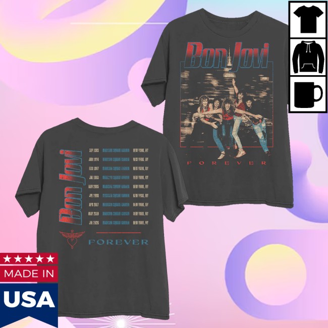 Bon Jovi Merch Shop Retro New York Photo T-Shirt 5 Bon Jovi Merch Shop Retro New York Photo T-Shirt