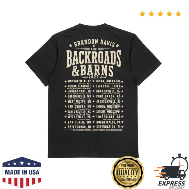 Brandon Davis Merch Store Backroads And Barns Tour Tee 4 Brandon Davis Merch Store Backroads And Barns Tour Tee