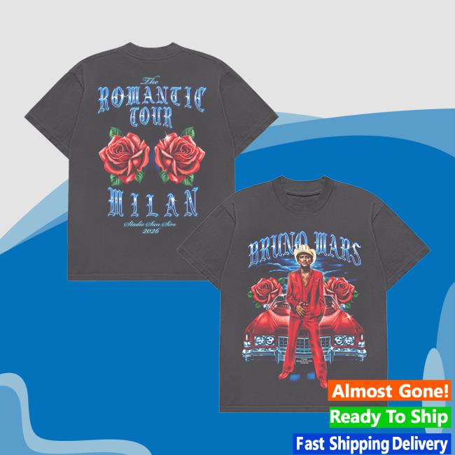 Bruno Mars Merch Store Milan The Romantic Limited Edition Tour Tee Vintage Black 5 Bruno Mars Merch Store Milan The Romantic Limited Edition Tour Tee Vintage Black