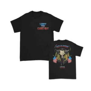 Larry The Cable Guy Merch Store Bull Skull T-Shirt (Black)