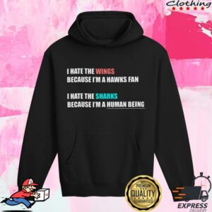 Lee Grasemann Merch Store I Hate The Sharks Because I'm A Human Being Hoodie