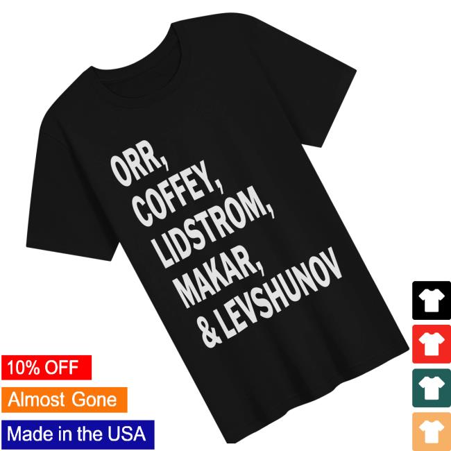 Lee Grasemann Merch Store Orr, Coffey, Lidstrom, Makar, & Levshunov T Shirt 3 Lee Grasemann Merch Store Orr, Coffey, Lidstrom, Makar, & Levshunov T Shirt