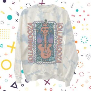 Lollapalooza Store Merch Skeleguitar Lineup Crewneck