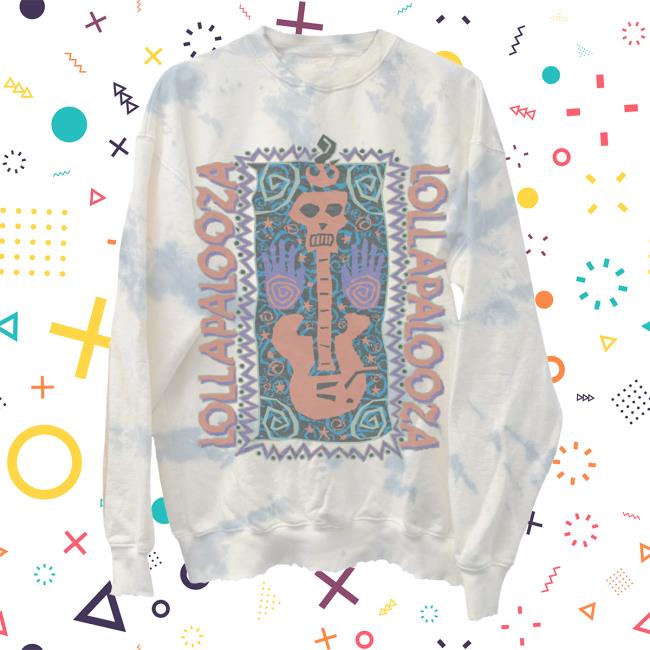 Lollapalooza Store Merch Skeleguitar Lineup Crewneck 3 Lollapalooza Store Merch Skeleguitar Lineup Crewneck