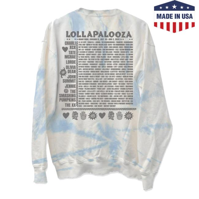 Lollapalooza Store Merch Skeleguitar Lineup Crewneck 4 Lollapalooza Store Merch Skeleguitar Lineup Crewneck