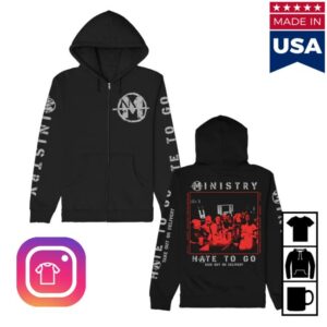 Ministry Merch Store Hate To Go Zip Up Hoodie (Black)