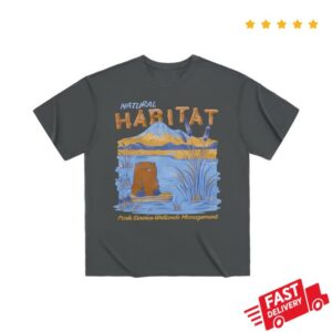 Natural Habitat Shorts Merch Store Wetlands Management Charcoal T-Shirt
