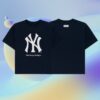 New York Or Nowhere Merch Store Yankees Pastime Oversized Crop T-Shirt Midnight