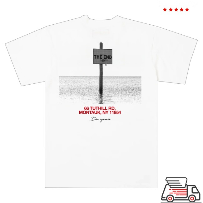 New York Sunshine Merch Store The End Photo T-Shirt White 4 New York Sunshine Merch Store The End Photo T-Shirt White