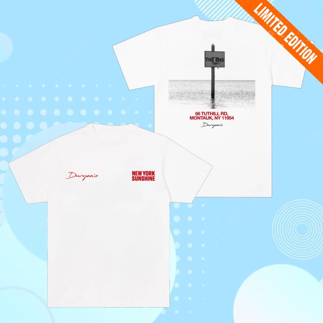 New York Sunshine Merch Store The End Photo T-Shirt White 5 New York Sunshine Merch Store The End Photo T-Shirt White