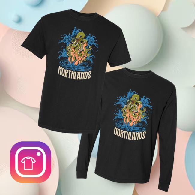 Northlands Music & Arts Festival Merch Store Long Sleeve Northlands Octopus T-Shirt Matt Trievel 3 Northlands Music & Arts Festival Merch Store Long Sleeve Northlands Octopus T-Shirt Matt Trievel