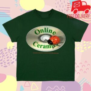Online Ceramics Merch Store Bug Music Dark Green Tee