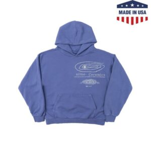 Online Ceramics Merch Store Shooting Star 2 Washed Cornflower Hoodie