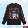 Queen Merch Store Queen Budapest 40Th Anniversary Black Longsleeve