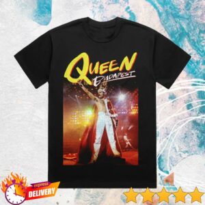Queen Merch Store Queen Budapest 40Th Anniversary Tracklist T-Shirt