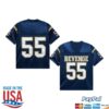 Revenge Merch Store Bolt Football Jersey Navy Yellow