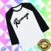 Revenge Merch Store Stamp Raglan Long Sleeve Black White