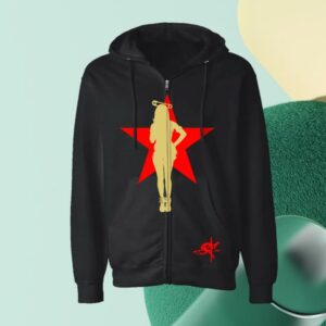 Rico Nasty Merch Store Rico Pin Up Star Black Hoodie