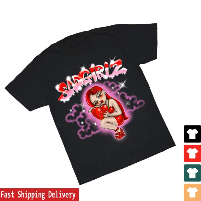 Sad Girlz Merch Store Sad Girlz Cherry Airbrush Tee 3 Sad Girlz Merch Store Sad Girlz Cherry Airbrush Tee