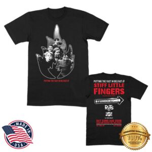 Stiff Little Fingers Merch Store Putting The Fast In Belfast 8 Black Event T-Shirt