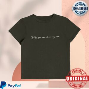 The Beatles Merch Store Rubber Soul Baby You Can Drive My Car Handwritten Baby Tee