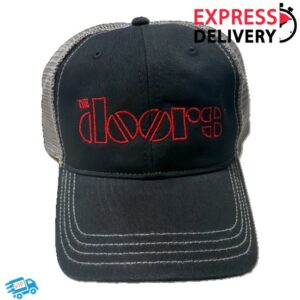The Doors Merch Store Unstructured Mesh Trucker Logo Hat