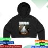 The Fader Merch Store Underscores V1 The Fader Women's Crop Hoodie Black