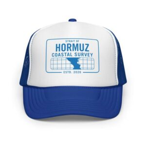 Tucker Carlson Merch Store Hormuz Coastal Survey Trucker Hat Royal Blue