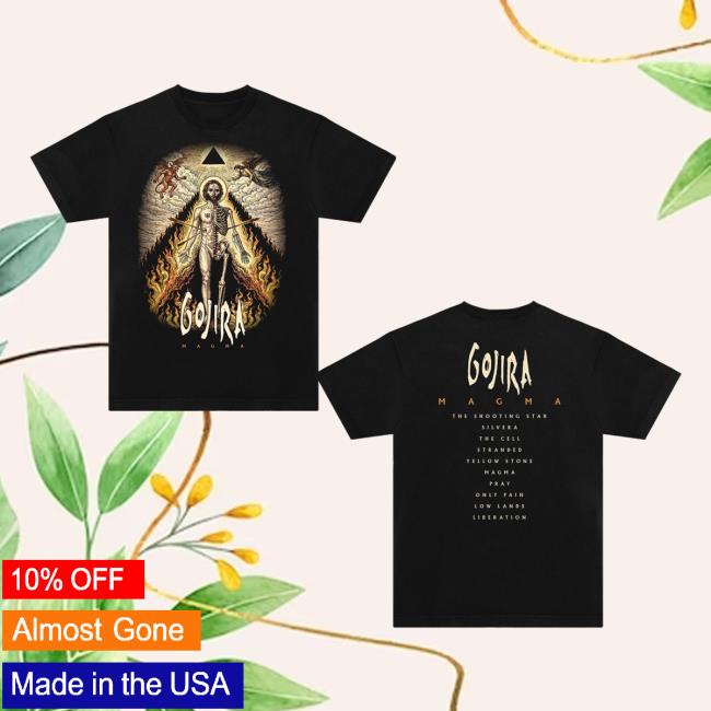 Wmc Store Merch Gojira Magma Flesh And Bone Tee 3 Wmc Store Merch Gojira Magma Flesh And Bone Tee