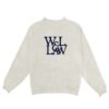 Washington And Lee University Merch Store Blue 84 Law Mock Neck Women's Crew, Oatmeal
