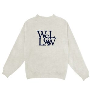 Washington And Lee University Merch Store Blue 84 Law Mock Neck Women's Crew, Oatmeal
